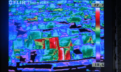 Infrared scan of Great Pyramid anamoly