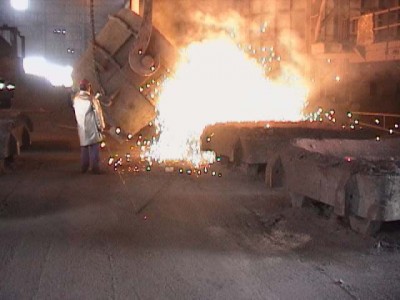 geopolymer mould used in steelmaking